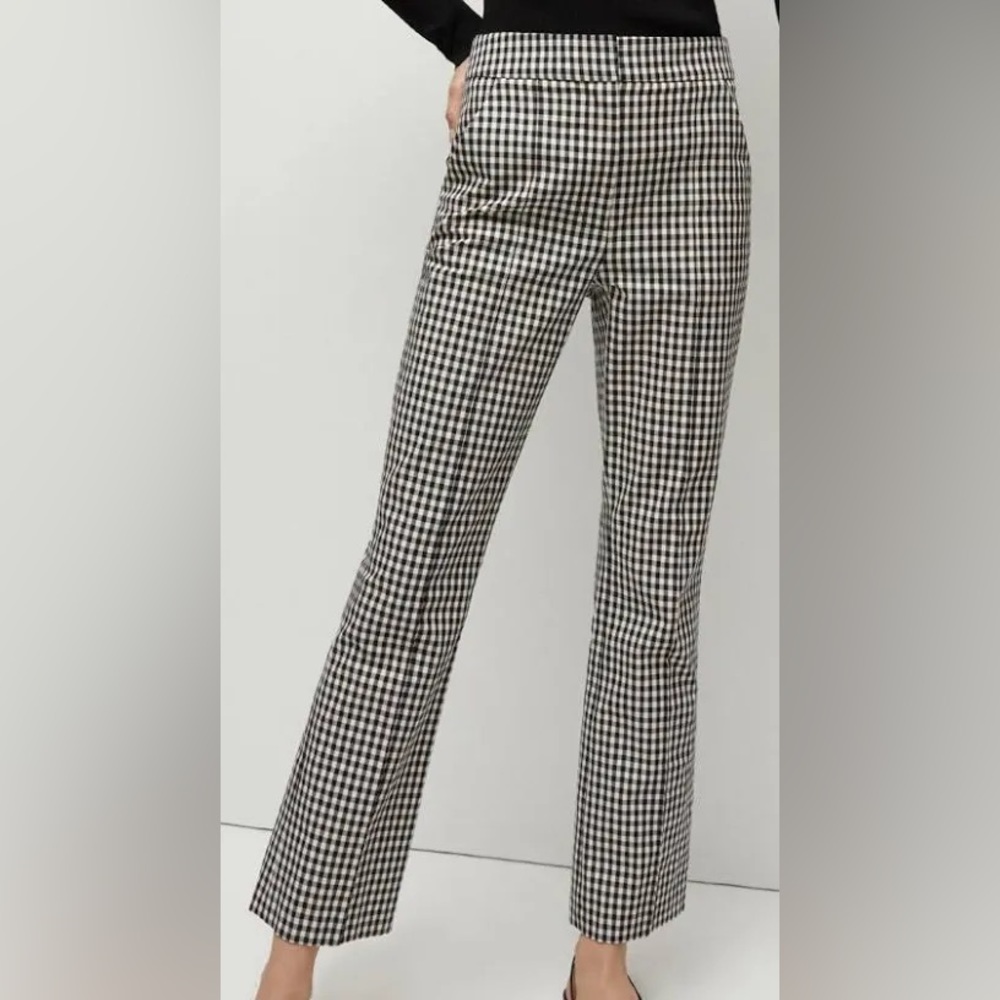 Veronica Beard Toni Gingham Pant, Size 8